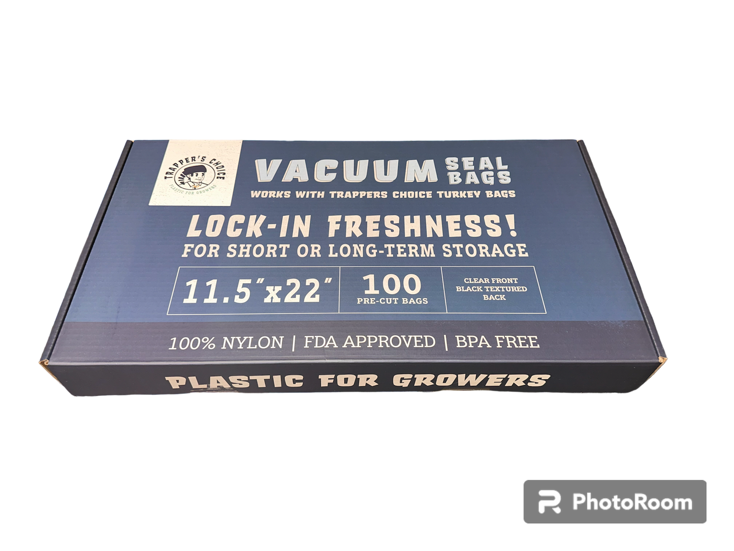 11.5" x 22" Black/Clear Vacuum Seal Bags 4Mil