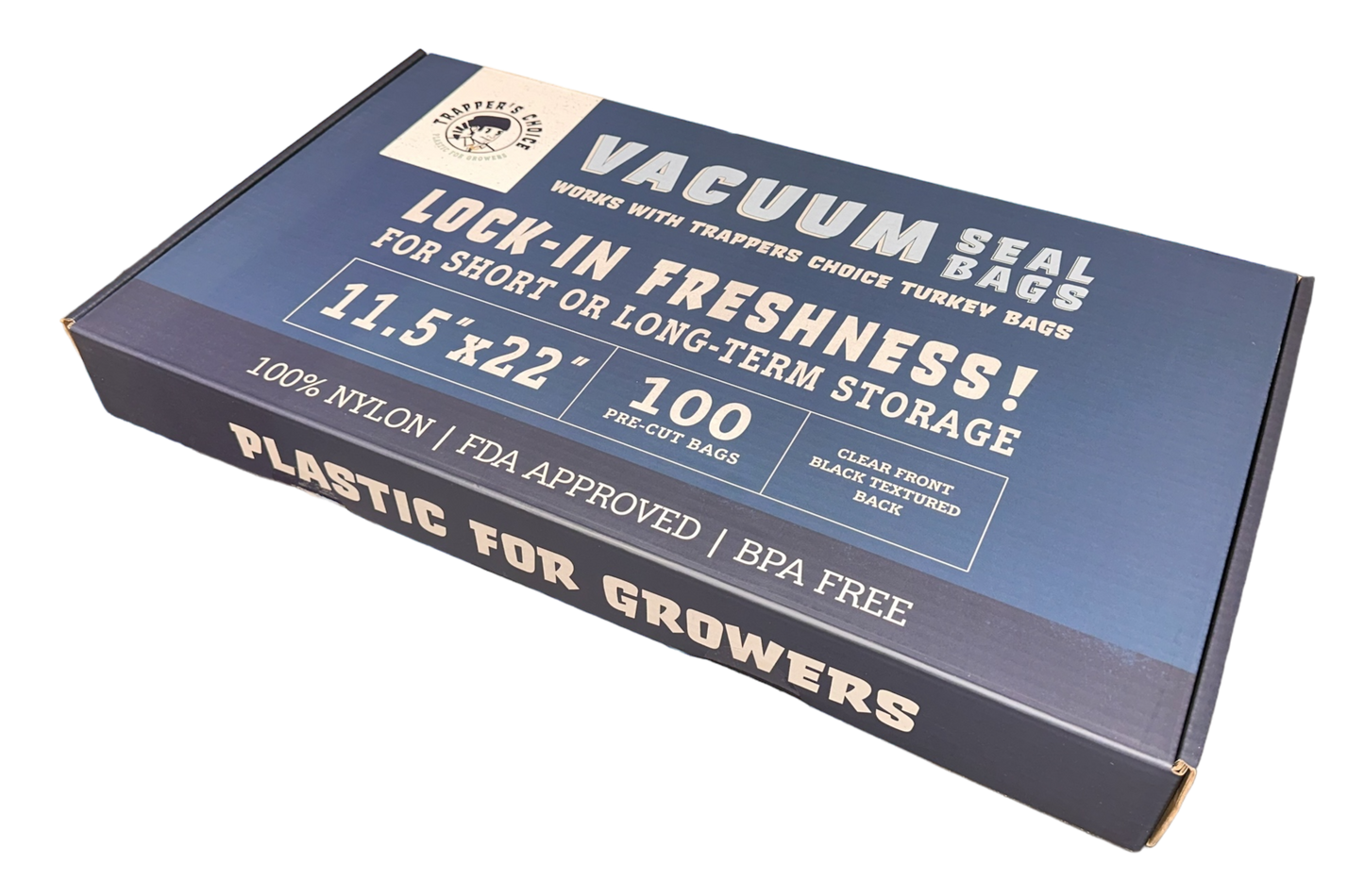 11.5" x 22" Black/Clear Vacuum Seal Bags 4Mil