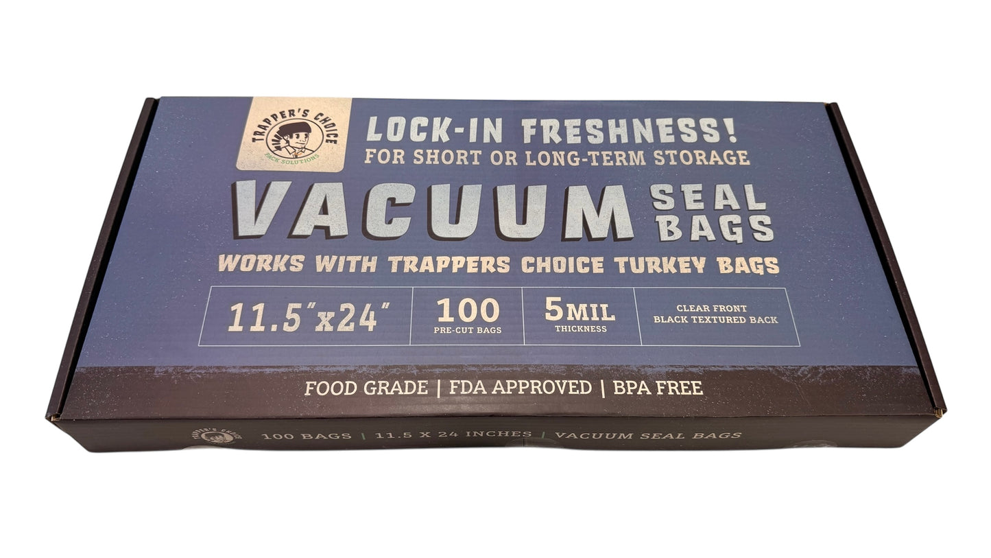 11.5" x 24" Black/Clear Vacuum Seal Bags 5Mil