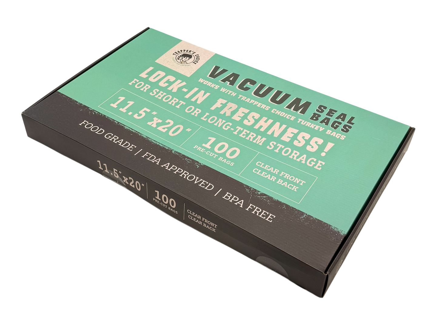 11.5" x 20" Clear/Clear Vacuum Seal Bags (4 mil)