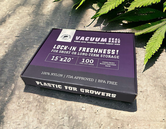 15" x 20" Black/Clear Vacuum Seal Bags 4Mil