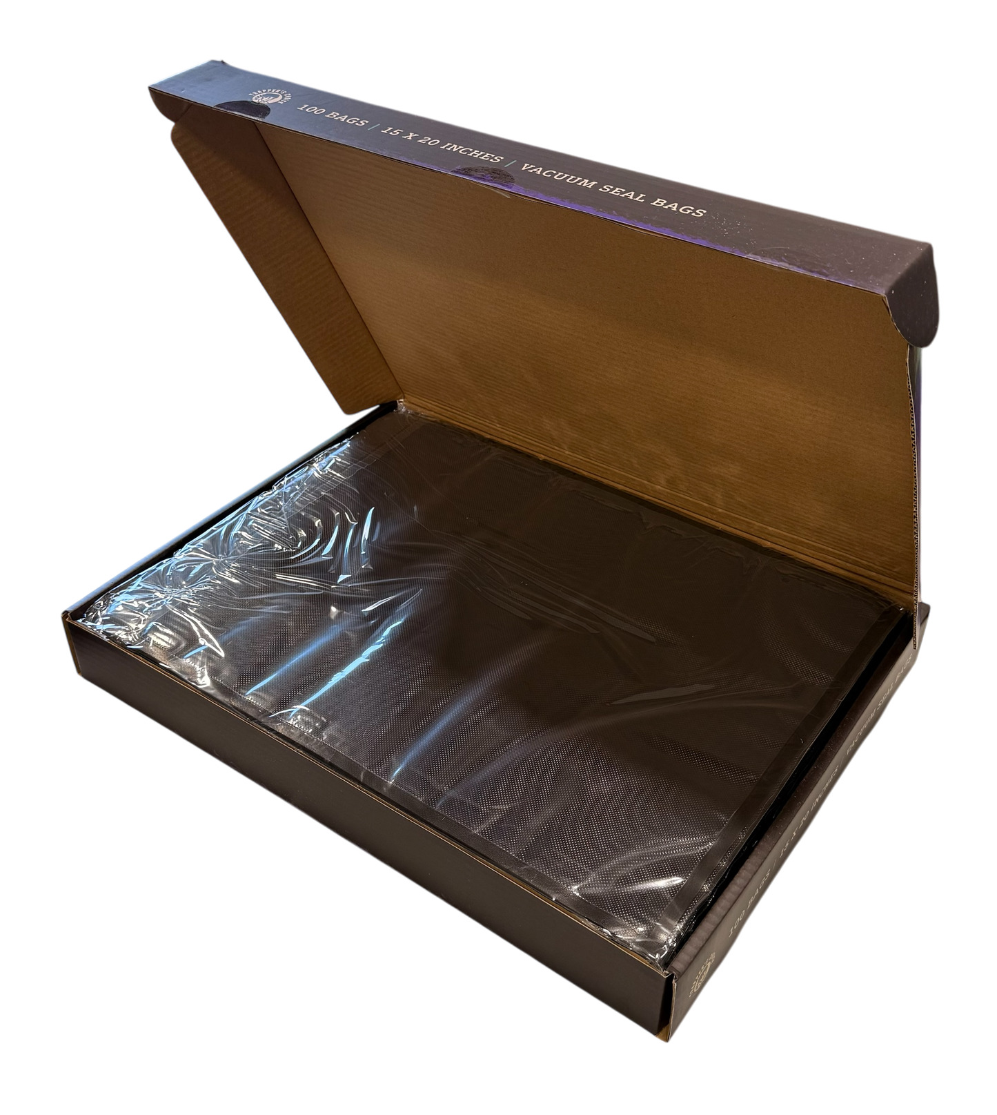 15" x 20" Black/Clear Vacuum Seal Bags 5Mil