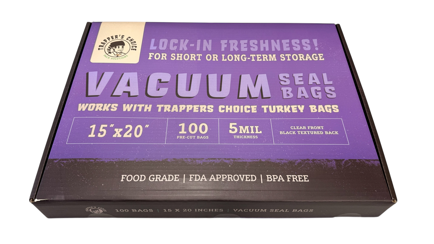 15" x 20" Black/Clear Vacuum Seal Bags 5Mil